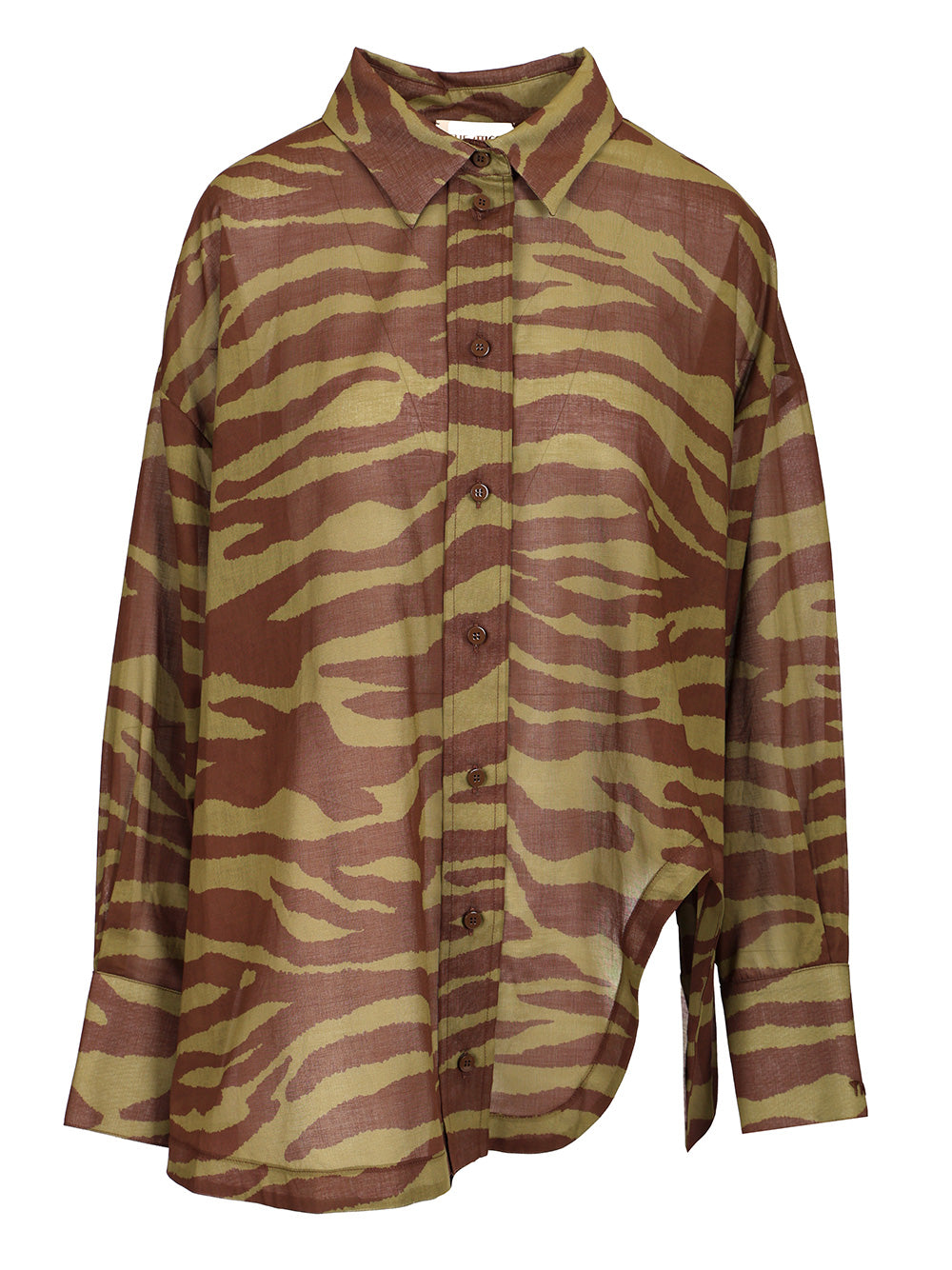 The Attico Zebra Print Shirt Shirts - Marrone | 7d860994ee9359be135b9603c6b5278170d7a20e