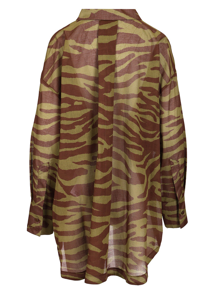 The Attico Zebra Print Shirt Shirts - Marrone | 0531e0bb1862695b8f12ace5c7667d8dab67534e
