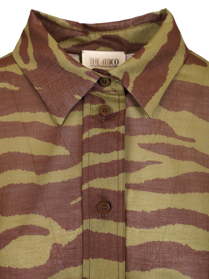 The Attico Zebra Print Shirt Shirts - Marrone | 48b92fed489972b682dc23d83f22f47e081daf22