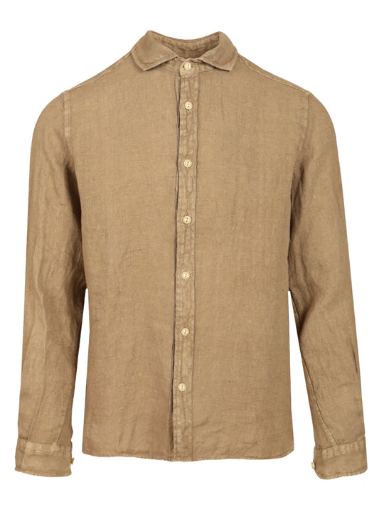 Linen Shirt Shirts Marrone