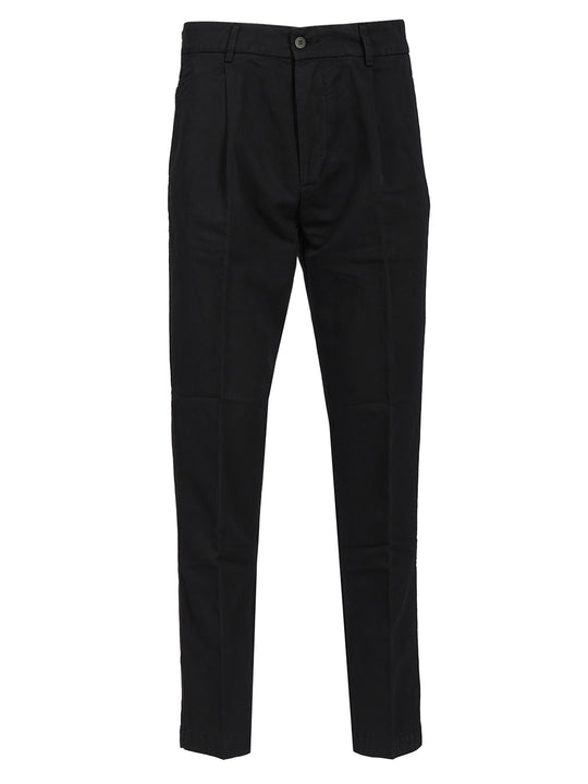 Linen And Cotton Trousers Blu