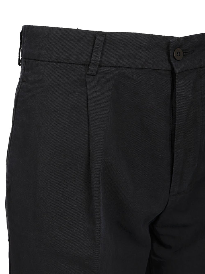 Original Vintage Linen And Cotton Trousers - Blu | 8cce51e8ce47934cbc8aaebc0d5e698b1a41d340