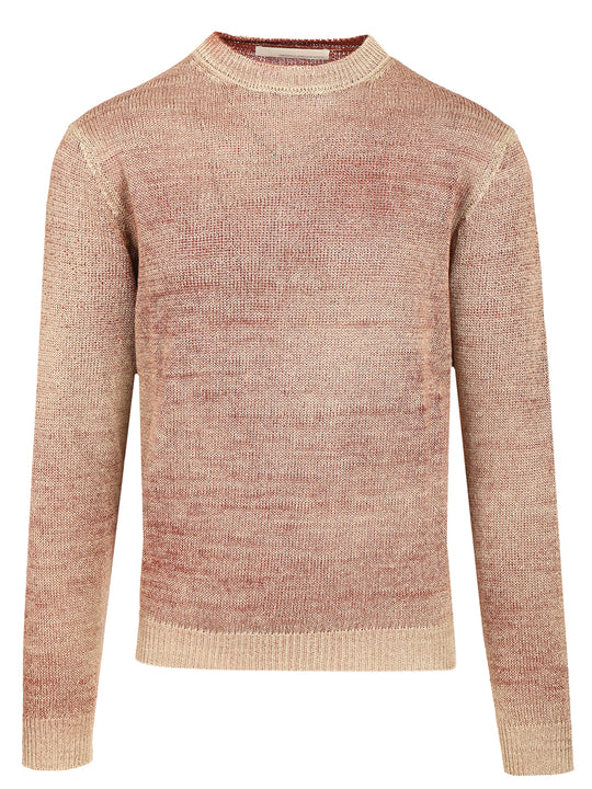 Heavy Linen Crewneck Sweater Knitwear Rosso