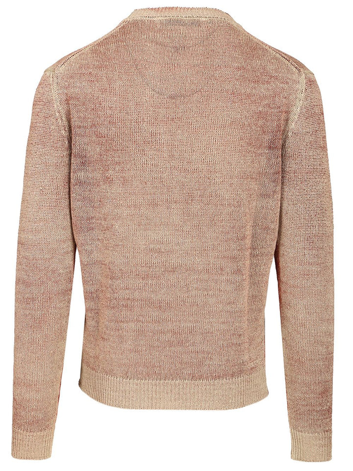 Original Vintage Heavy Linen Crewneck Sweater Knitwear - Rosso | a8fffafe2bf460303bffba06c2d7bcab76be6dfb