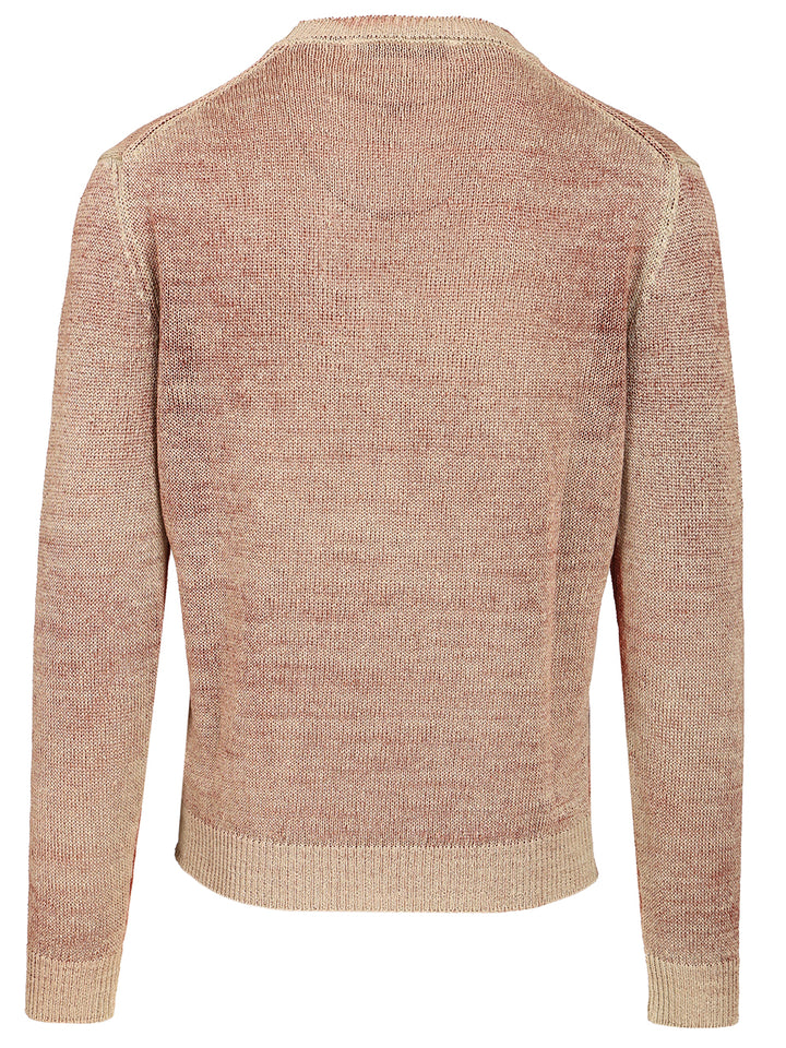 Original Vintage Heavy Linen Crewneck Sweater Knitwear - Rosso | 25716f130495ff7ebaa98d6e16a4dbe13cc1f61c