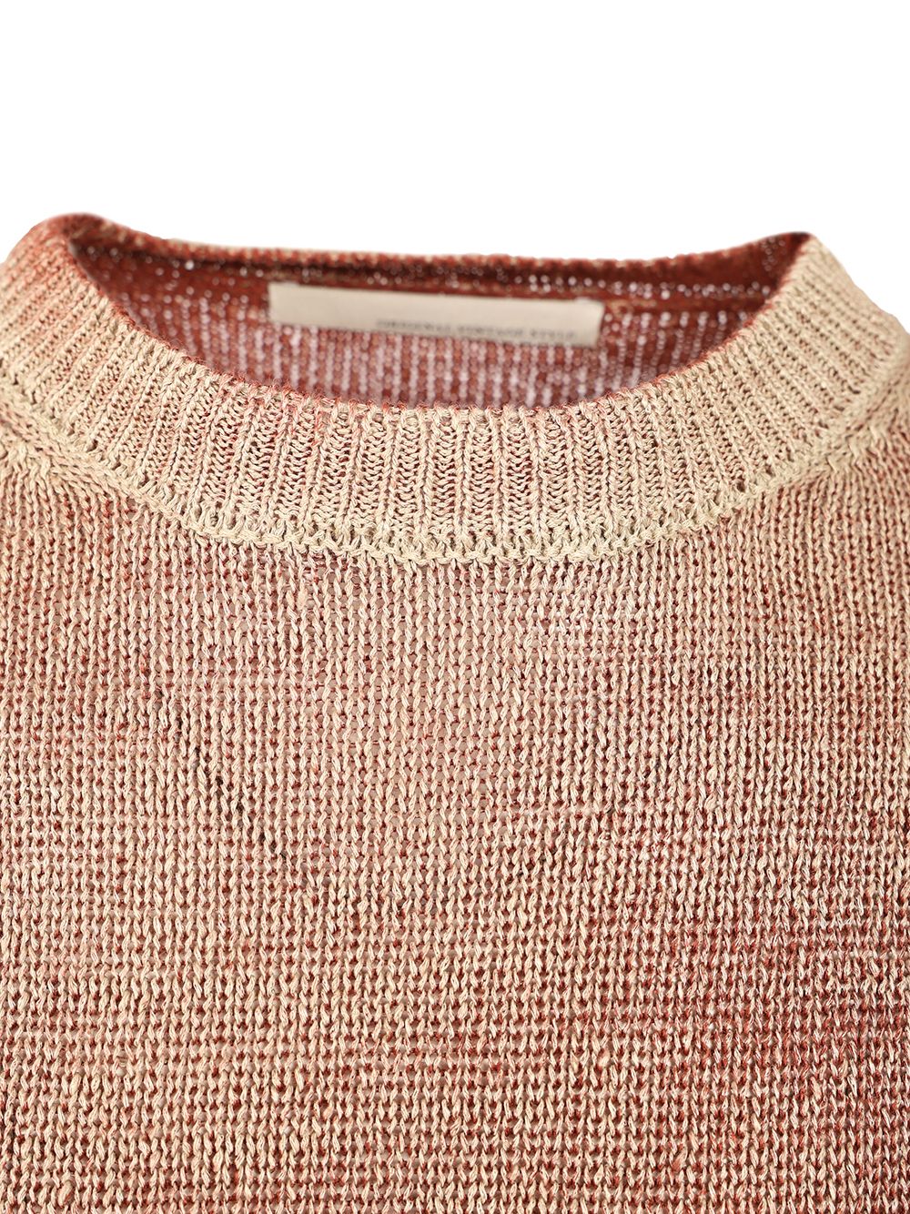 Original Vintage Heavy Linen Crewneck Sweater Knitwear - Rosso | 722c93477f1a9bfcf3c7baa43e22c15eee9b9489
