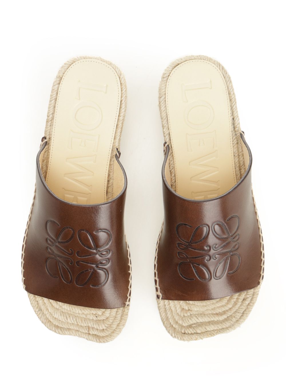 Loewe Petal Platform Espadrilles In Vegetable Tanned Calfskin Sandali - Marrone | 5ba3dcb56490f307c3a18c8c03bc2df6619319cd