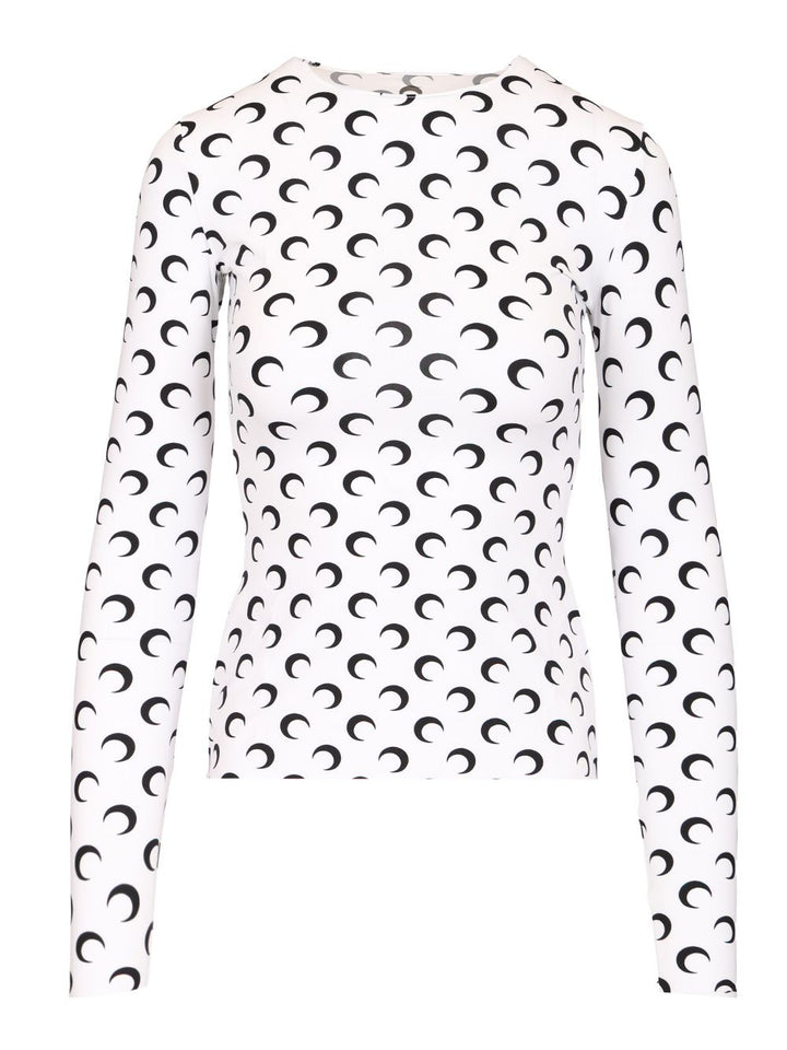 Marine Serre Moon Top - Bianco | 8bcccc217366bbe37b4616ab86a7988ac5dd7823