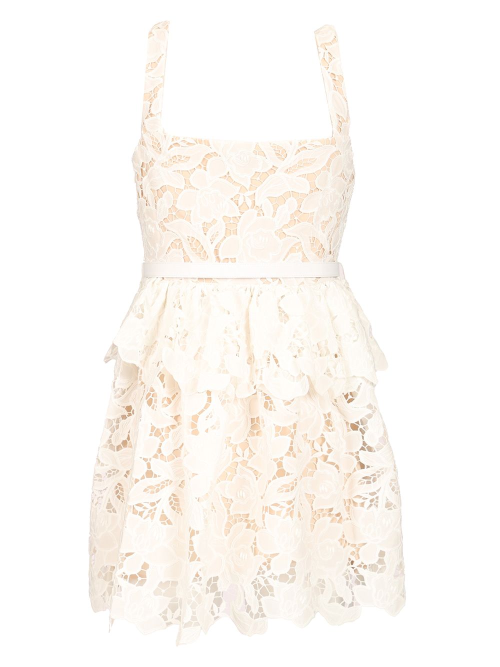 Self-Portrait Lace Mini Dress Abiti - Bianco | 06710812c404456874256e50dd550e02f8d136f9