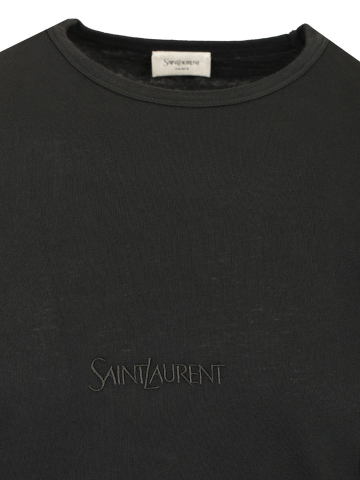 Saint Laurent Cotton T-Shirt - Nero | 3f00282d4340fe2fd9c4ef3f5f267fe9098234fc