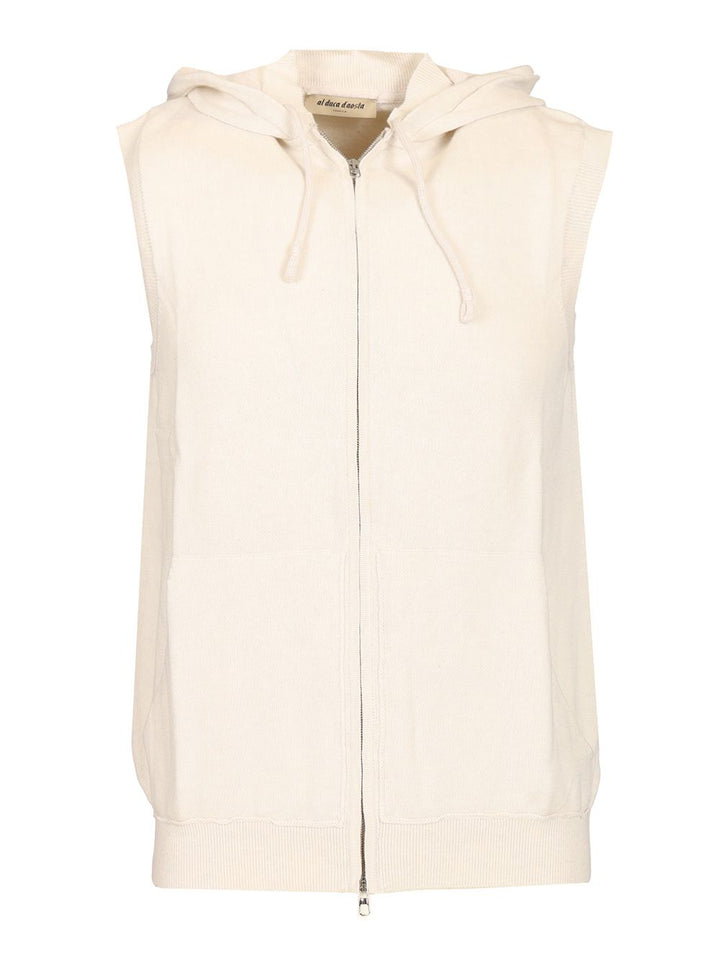 Al Duca D'Aosta 1902 Sleeveless Sweatshirt Knitwear - Bianco | b52524a700bd0641608c6637bbf55f2b3c35e9e5