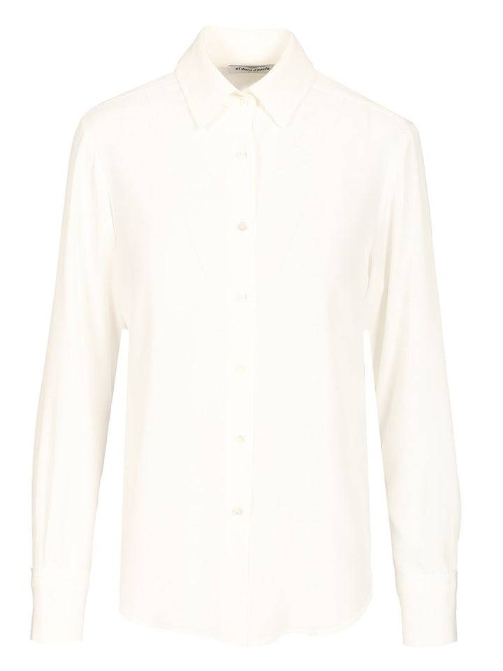 Al Duca D'Aosta Crepe Shirt Shirts - Bianco | 23be67b38329b55cf581ea25cebf618fe5ecba50