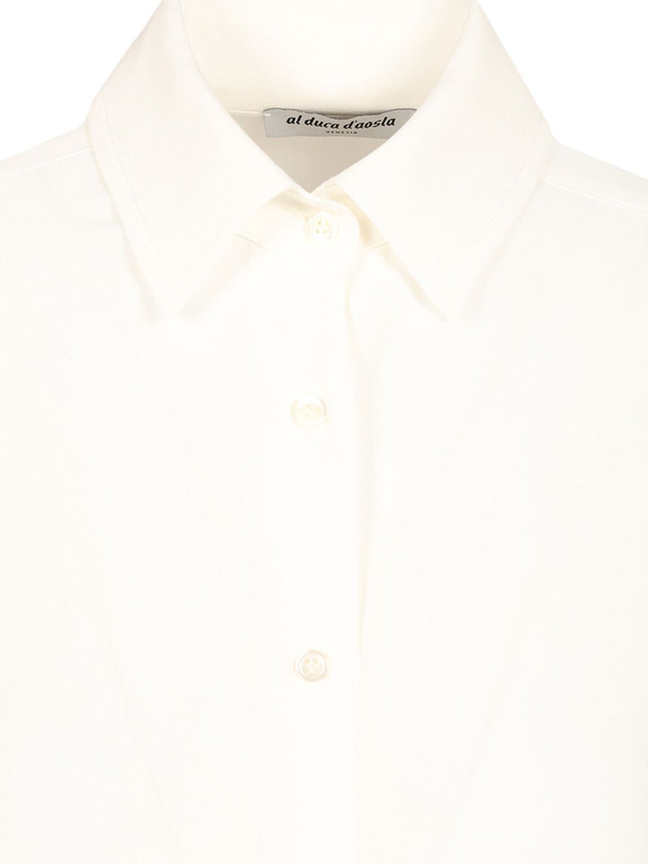 Al Duca D'Aosta Crepe Shirt Shirts - Bianco | cb26a509a01f017daeb31b2c14c4b816bcbe3c24
