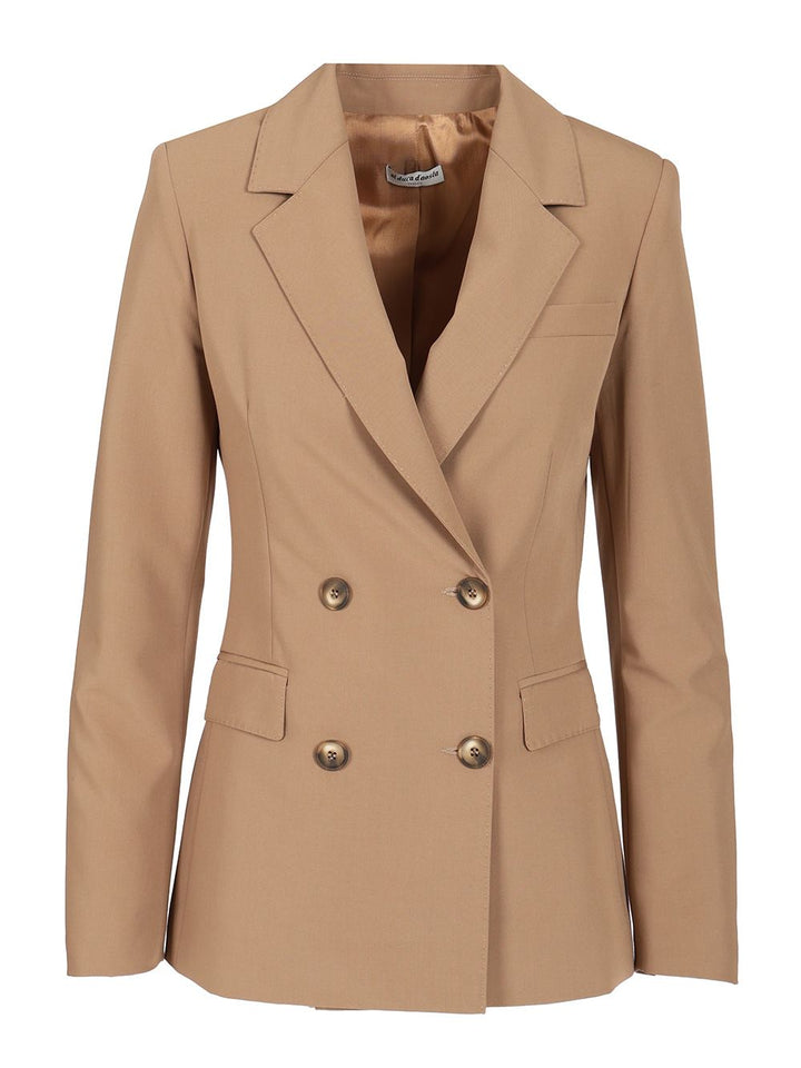 Al Duca D'Aosta Double-Breasted Blazer Giacche - Beige | 9d06971be640b1709aeb9c5cb6380341fe4ad1f5