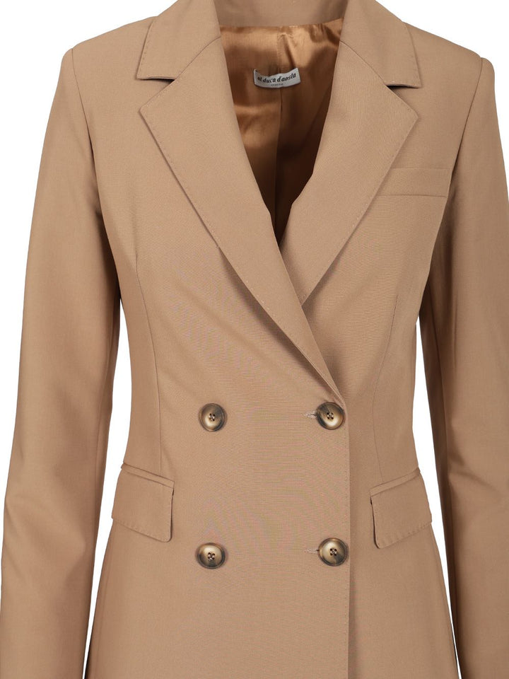 Al Duca D'Aosta Double-Breasted Blazer Giacche - Beige | 513744fc6e94a9b57d88c80e76a987e8b3409a41