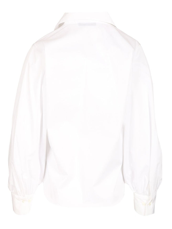 Al Duca D'Aosta Cotton V-Neck Top Top - Bianco | 3bfacaede44f90ffce4300e63d38d6d5aa613f30