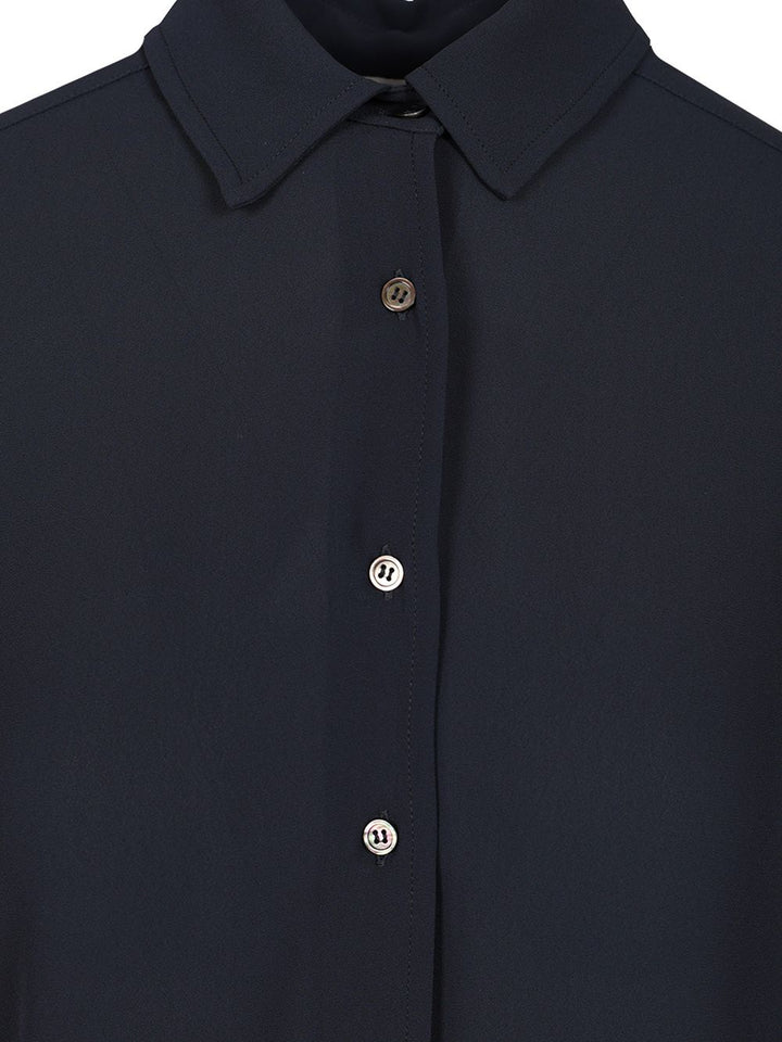 Al Duca D'Aosta Crepe Shirt Shirts - Blu | 48ebebabef9f0a7a1c1e6266952d5a66d5257fb8