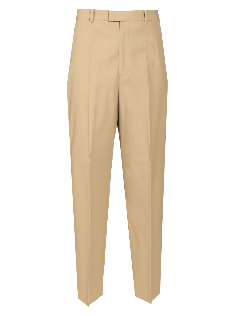 Bottega Veneta In Flowing Cotton Twill Trousers - Beige | 217aa0231d407bcdfb8445e720d02e9e94538c48