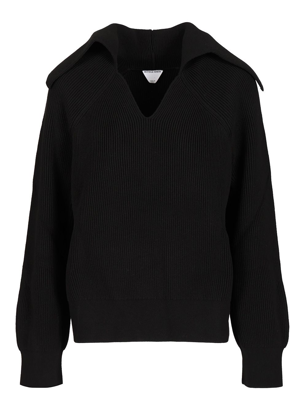Bottega Veneta English Ribbed Cotton Sweater Knitwear - Nero | 583fe1c211e0c5242842aae5ad01725e9e5021cb