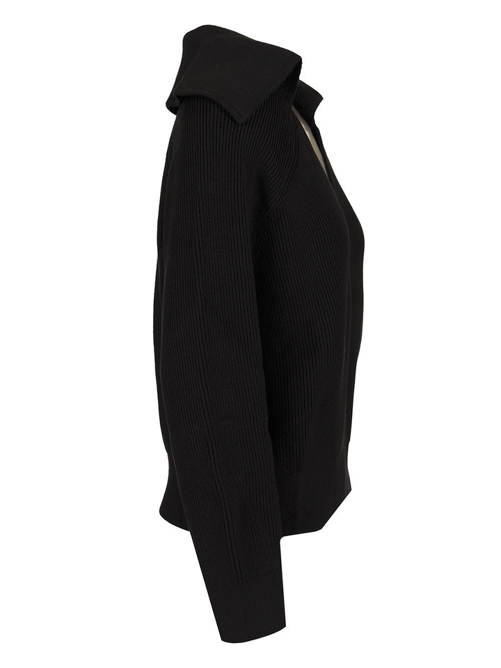 Bottega Veneta English Ribbed Cotton Sweater Knitwear - Nero | 3478fe54bb6032375c8703e991f5c2f04ffae1a2