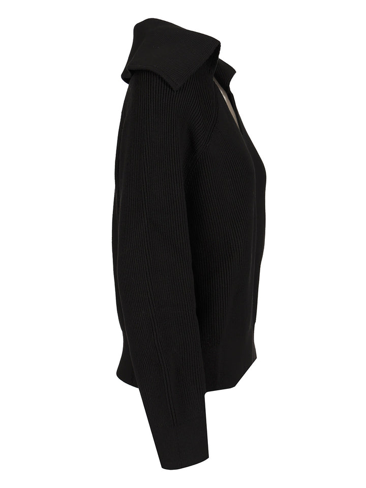 Bottega Veneta English Ribbed Cotton Sweater Knitwear - Nero | c0c7a0f8fe1d31d220ecb3d20896d2fb2629c72b