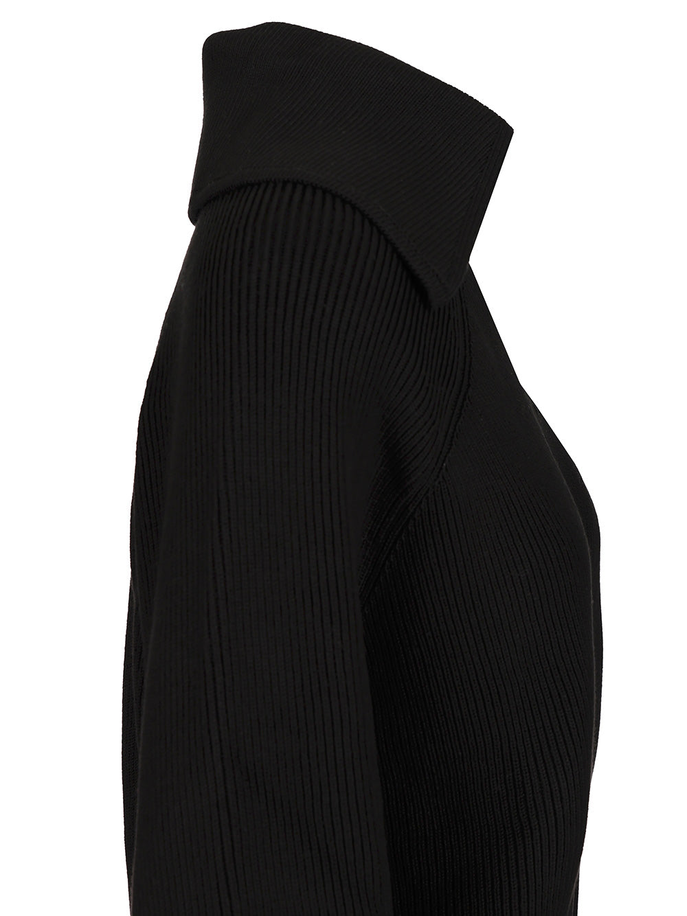 Bottega Veneta English Ribbed Cotton Sweater Knitwear - Nero | bee40bda9d3721b96a20da27e93df1ab4fa8df2b