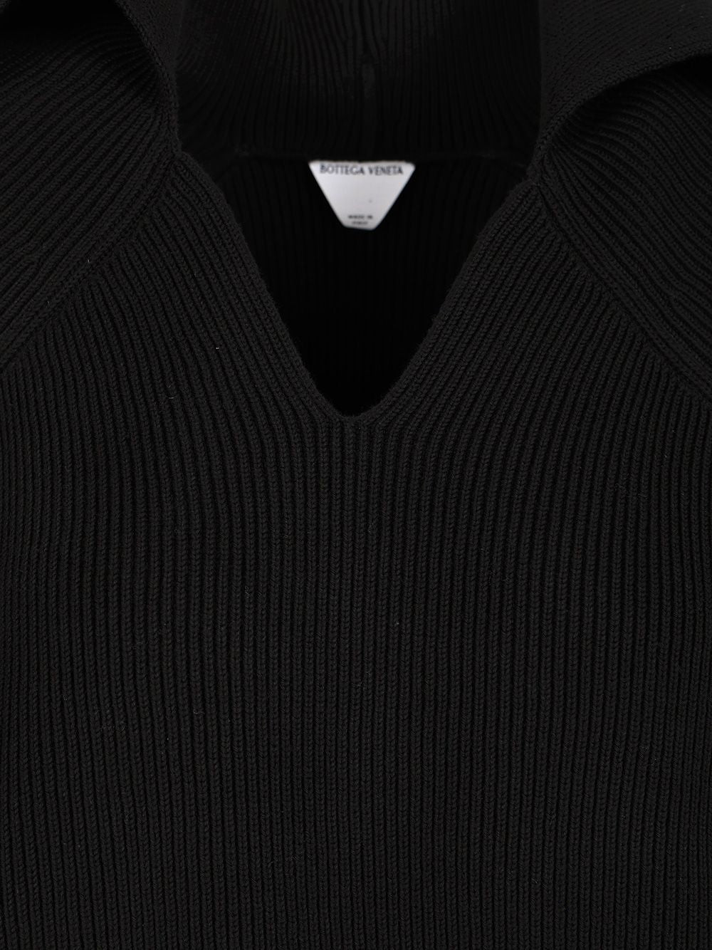 Bottega Veneta English Ribbed Cotton Sweater Knitwear - Nero | 2c4ee9663f311adece2d486da4a2ce3c3310395a