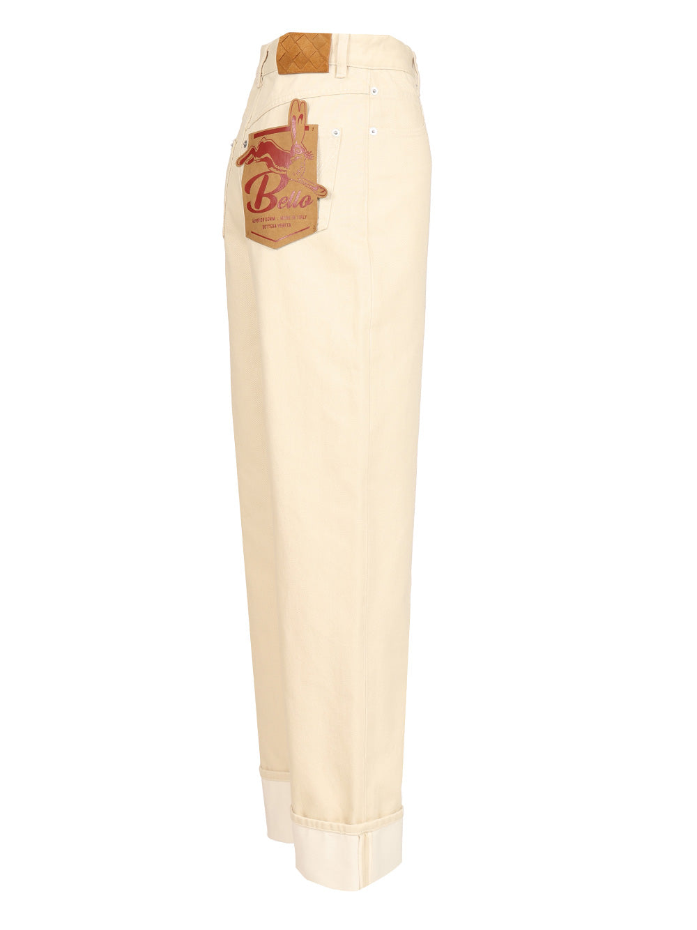 Bottega Veneta Contrast Cuff Jeans - Bianco | 1979d0f199878f569597eba99c46451a91552a41