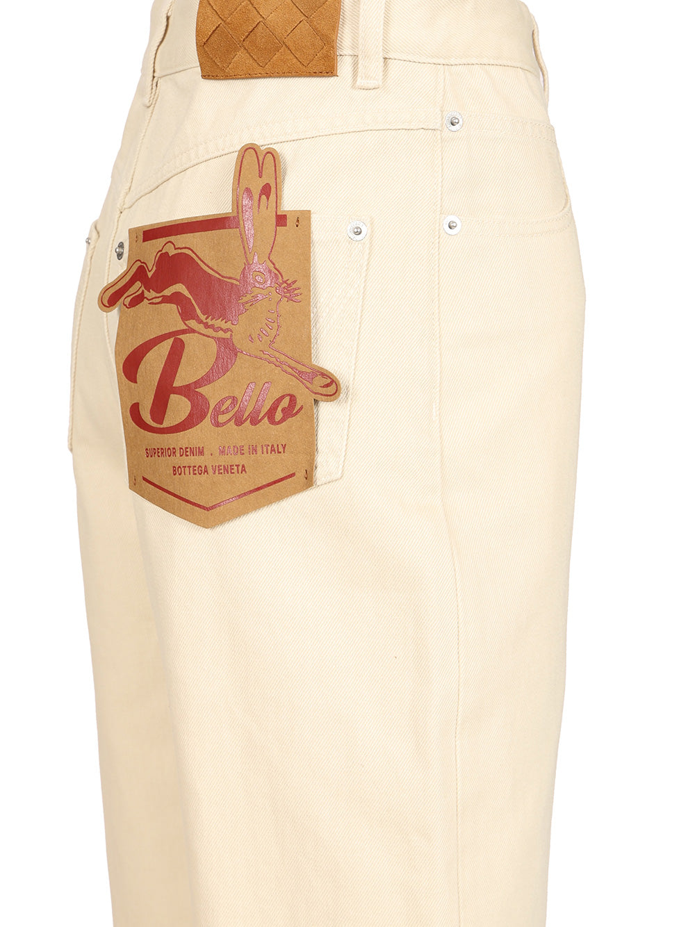 Bottega Veneta Contrast Cuff Jeans - Bianco | 27fbbdbeb8120f6bf064e25851fba7f62b5963f3