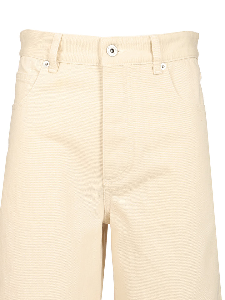 Bottega Veneta Contrast Cuff Jeans - Bianco | ca84ffaedc822810cbe94ca4855ce55cf6cef2f1