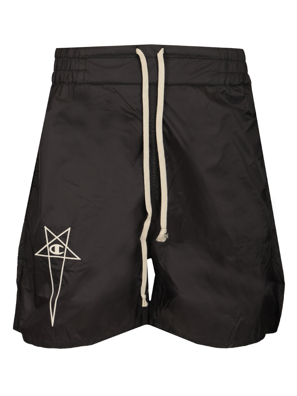 Rick Owens X Champion Bermuda Shorts With Drawstring Trousers - Nero | d6c8b8e660db8f770b560b2f88081a4d8f39d6c4