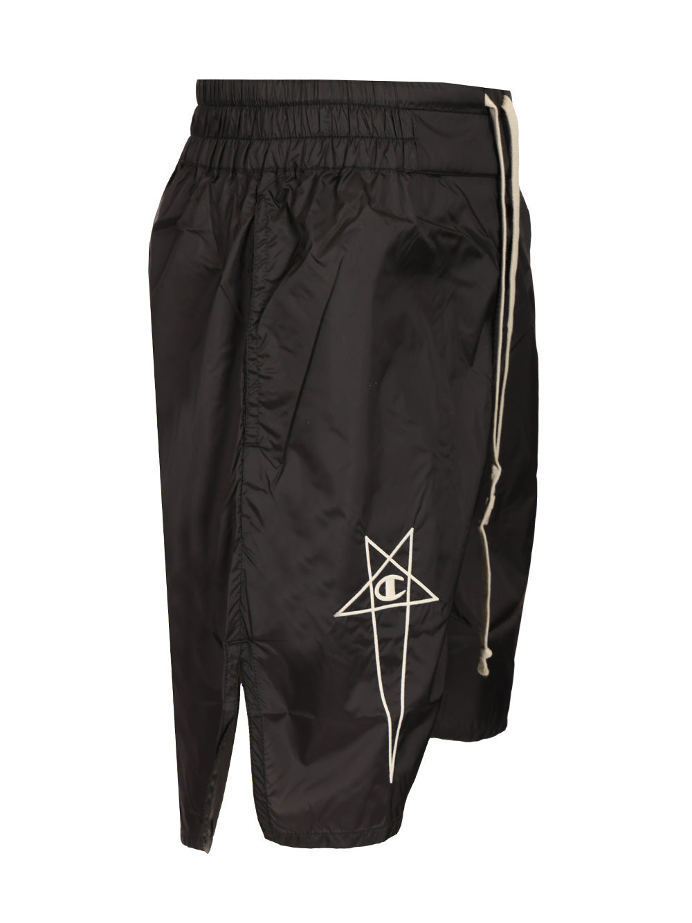 Rick Owens X Champion Bermuda Shorts With Drawstring Trousers - Nero | 7781b298e2f388a332a22117a89ac028e3a5aa3a