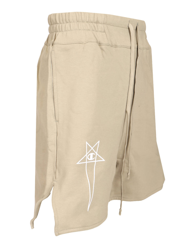 Rick Owens X Champion Cotton Shorts Trousers - Bianco | 9df617d3ba3d7beeb8ec2a652f2c3301a4f652ae