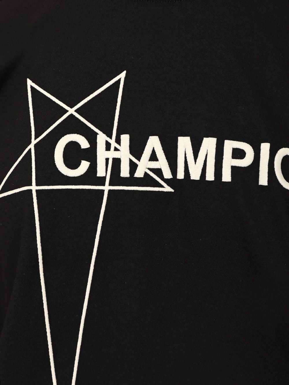Rick Owens X Champion Cropped T-Shirt - Nero | 5eb971b3da80ad378ad65f59360c1db42023441b