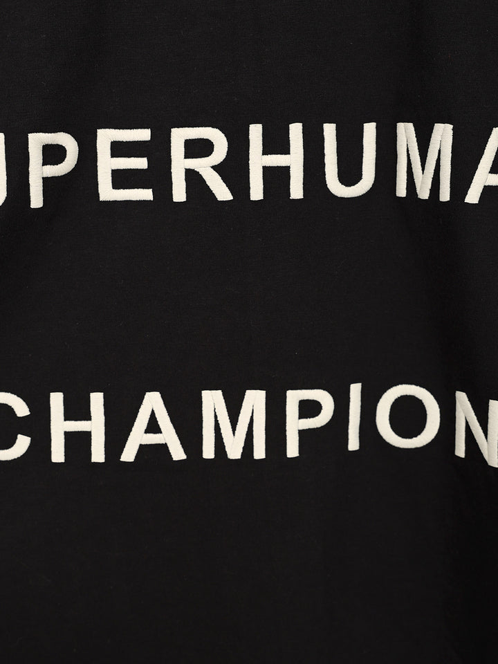 Rick Owens X Champion Cotton T-Shirt - Nero | 6e8f5ec7f2dadd0feb471518126024a2e0855179