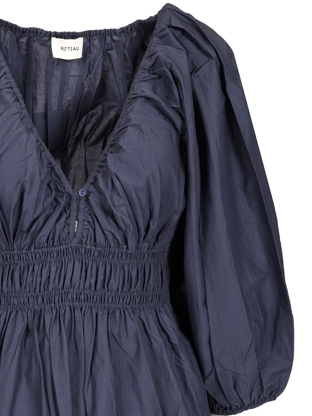 Matteau Shirred Plunge Button Dress Abiti - Blu | 8655fb8965a391b1f7cbc2f9791298f4ce63f932