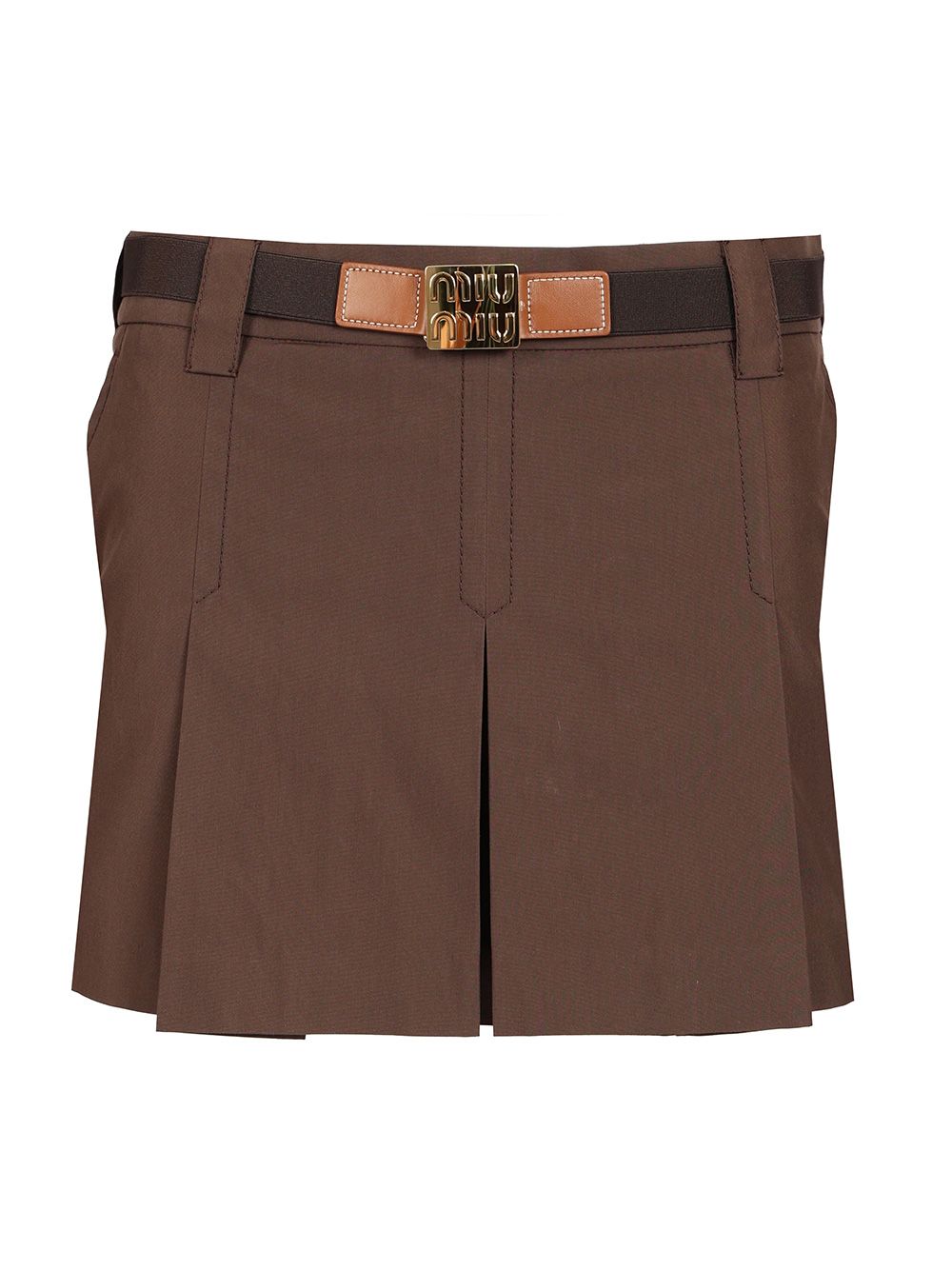 Miu Miu Gabardine Mini Skirt Gonne - Marrone | 2be181ce775db895324fe3a5ce13d5cfcbde0e7e