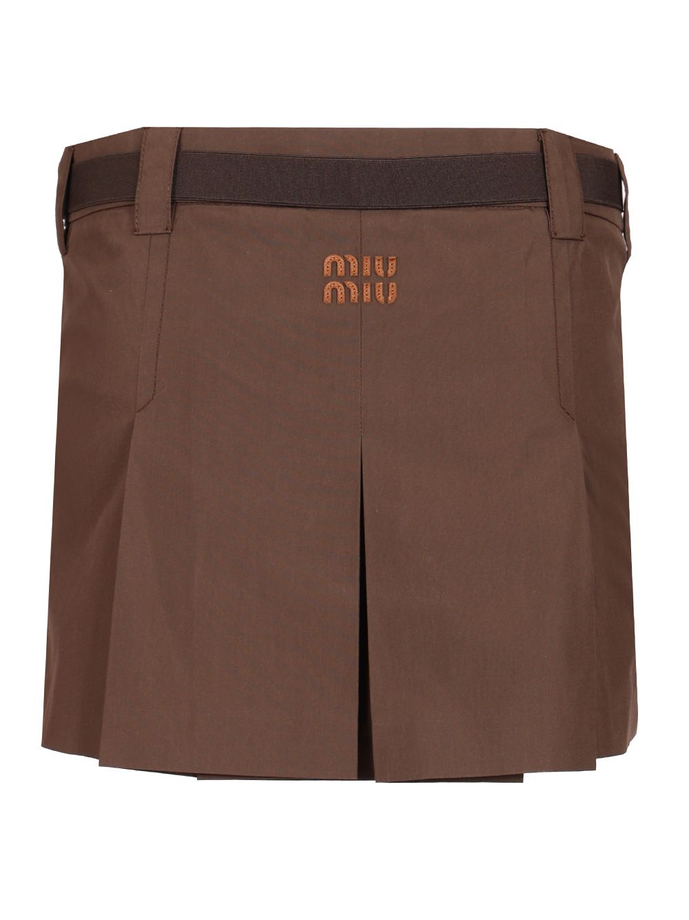 Miu Miu Gabardine Mini Skirt Gonne - Marrone | 9d5021efe98ffce36f7d5da3d54f7de397918544