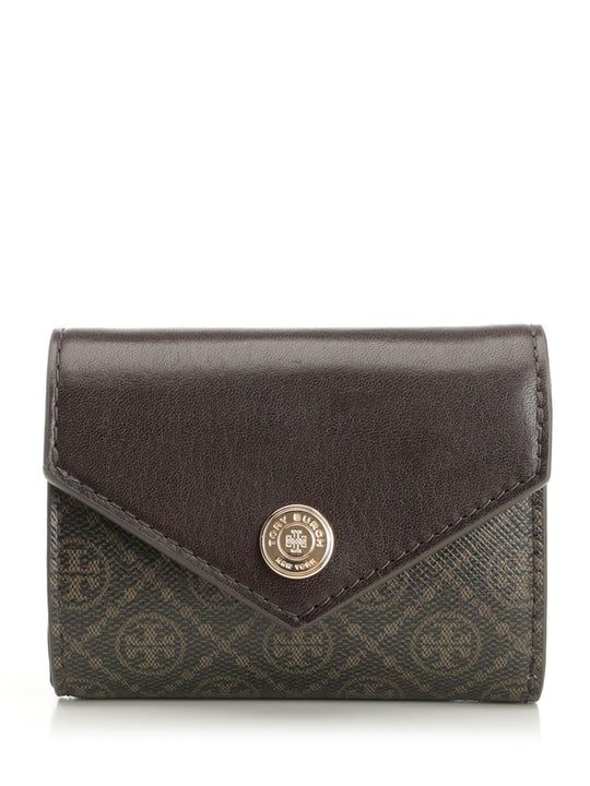 T Monogram Wallets Marrone