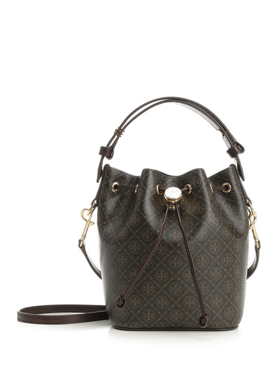 T Monogram Handbags Marrone