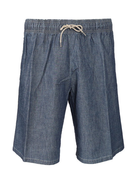 Denim Bermuda Shorts Trousers Blu