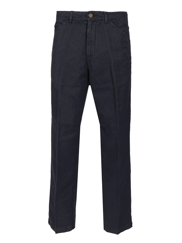 Original Vintage Cotton And Linen Blend Trousers - Light blue | 1426006bd921a5721ec8e2b3fccc635545ab5a6b