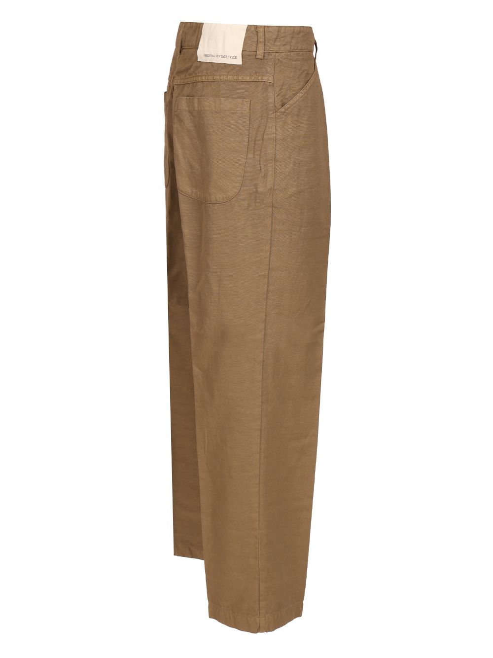 Original Vintage Cotton And Linen Blend Trousers - Marrone | e2e83e45127e470d235e9ac8be47f7fb37aa7d63