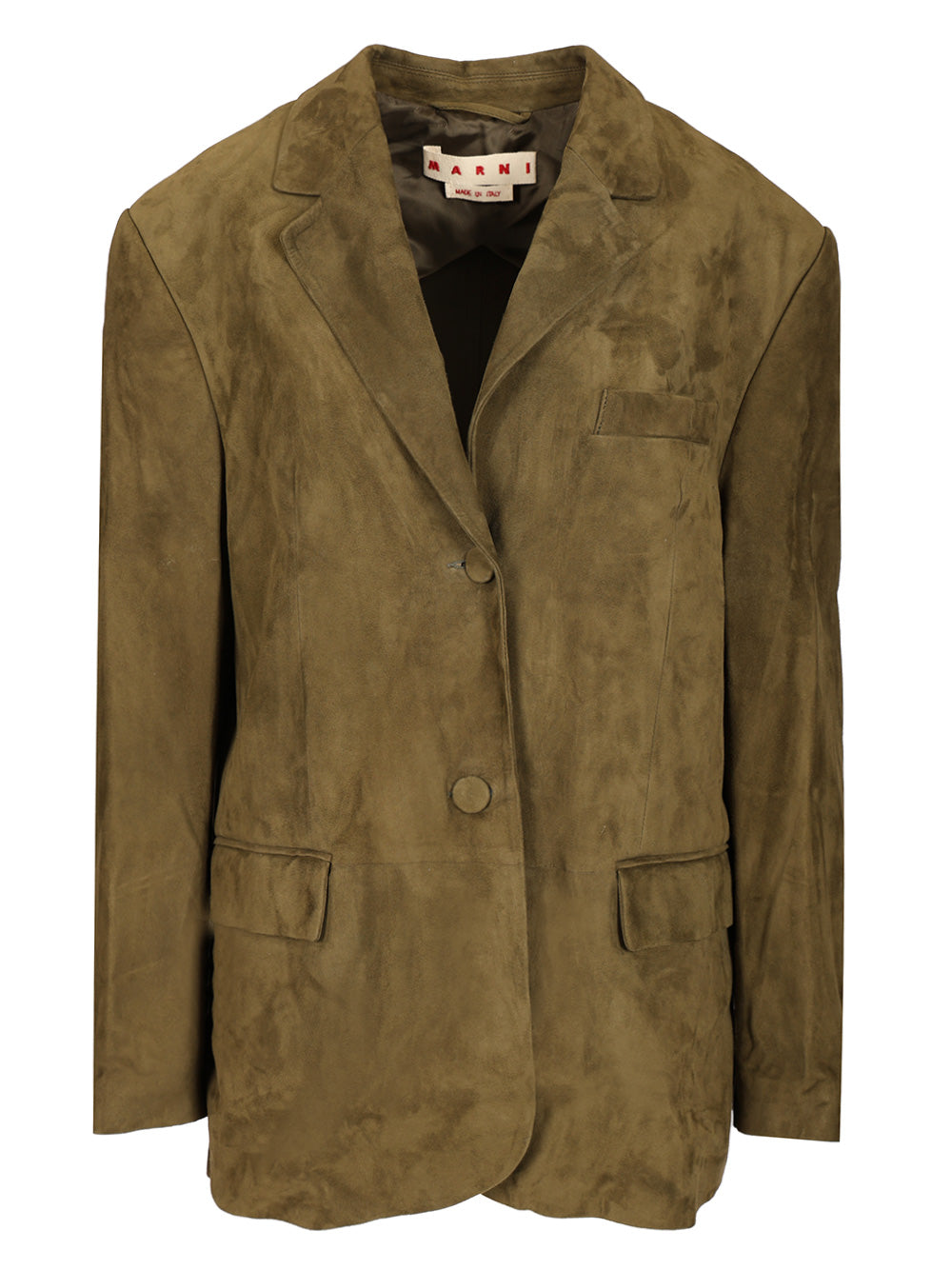 Marni Suede Jacket Giacche - Verde | 46581573b10a04b22c01a25d3639b8b32f9584e8