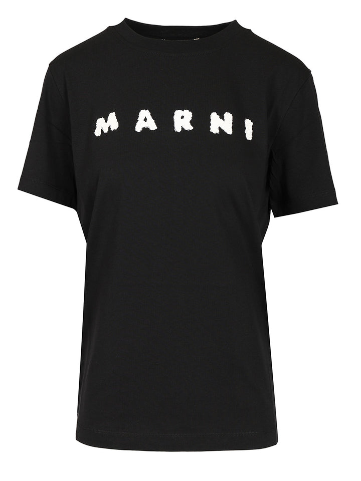 Marni Scribbled Logo T-Shirt - Nero | ed2211e99baabb64fda5d427eb5a4da14edd289c