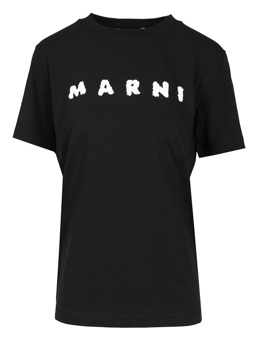 Scribbled Logo T-Shirt Nero