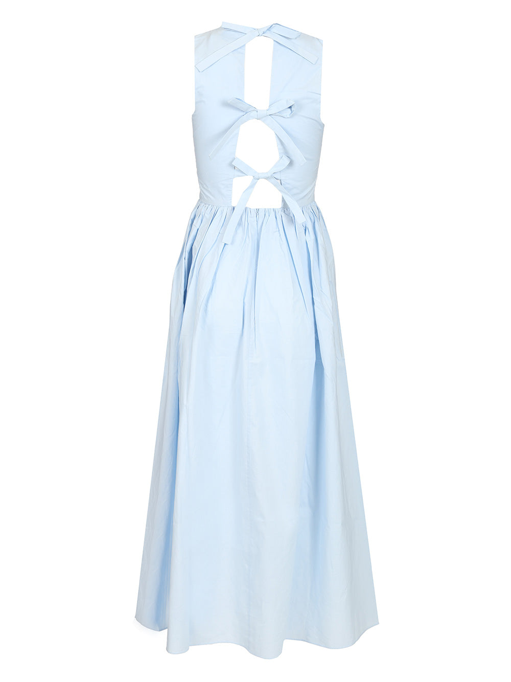 Matteau Tie-Back Midi Dress Abiti - Light blue | 49eee456fe8d08e007e6d45422649499c163900e