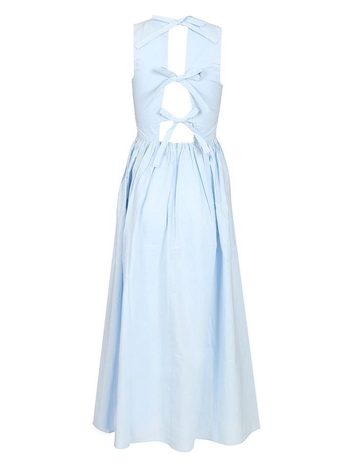 Matteau Tie-Back Midi Dress Abiti - Light blue | 88a25a11276029687e7c2eb3b56c9512154f338a