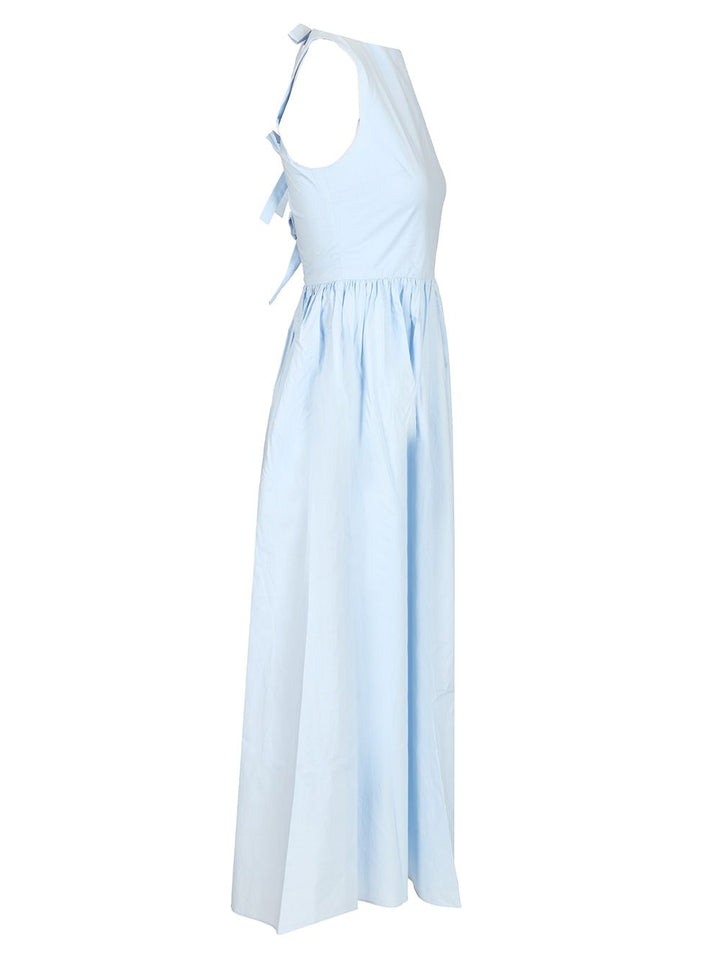 Matteau Tie-Back Midi Dress Abiti - Light blue | 8ff9a98227b17cb5245f42ef69dd15468de0dd86