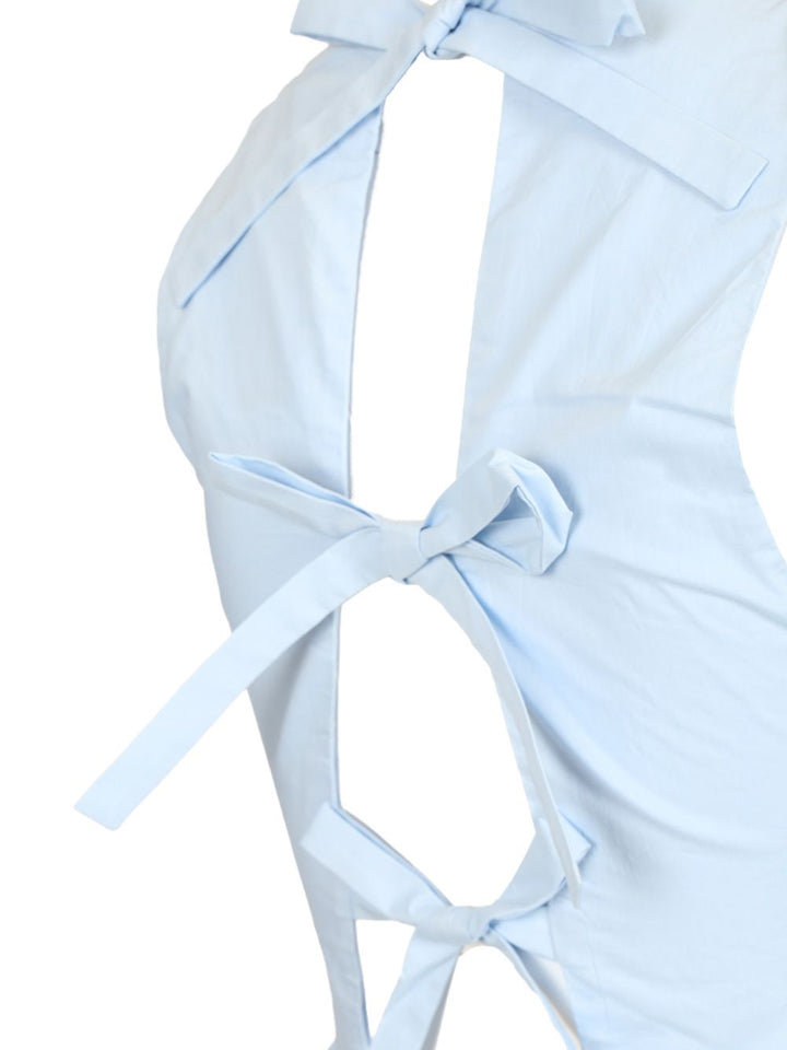 Matteau Tie-Back Midi Dress Abiti - Light blue | 8ceb83978bf787463db4c699fcce7c79c800c62c